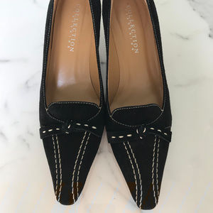 Collection Fifty Nine Suede Pumps with Stitching